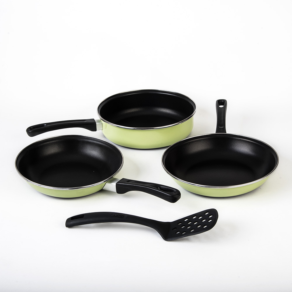 Batería De Cocina Clásica De Peltre 12 Piezas Verde Cinsa