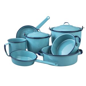 Batería de Cocina Cinsa Clásica 8 piezas Mónica Nuevo Azul